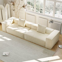 Canapé d'angle sectionnel moderne minimaliste nordique à trois places en forme de L, avec rembourrage en mousse, en tissu, pour salon, hôtel, appartement, garantie 5 ans