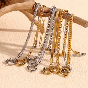 Cadena de Joyería DAICY de Yiwu, Joyería de Moda en Forma de Cruz, Oro y Plata, Acero Inoxidable Impermeable, Joyería para Mujer, Regalo, Joyería Fina - Product Image 5