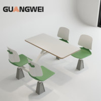 Vente en gros d'ensemble de mobilier scolaire moderne table et chaises de cafétéria scolaire pour étudiants et hôtels