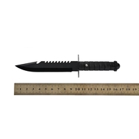 Couteau droit de survie en plein air portable, couteau en acier inoxydable à haute dureté, housse personnalisée OEM pour la chasse et le camping