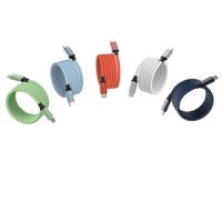 Câble magnétique USB-C rétractable 100W C vers C à charge rapide 5A en cuivre pur PD 100W pour téléphone portable avec gaine en nylon
