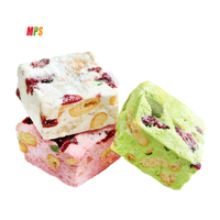 Nougat sucré halal, nouvellement disponible, confiserie personnalisée dans une variété de saveurs, nougat semi-mou