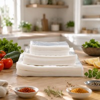 Sacs sous vide transparents de qualité alimentaire PA/NY, scellés sur trois côtés, pochettes anti-humidité réutilisables pour snacks, gelées, aliments pour bébés, salades, gâteaux