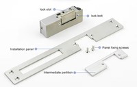 250KA 12V NC/ NO Serrure à cathode Port de verrouillage électrique Long Panneau de verrouillage Langue Taille 29/44mm