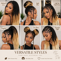 Extensions de dreadlocks en cheveux humains vierges 100% de qualité supérieure, dreadlocks afro crépus faits à la main, couleur ombrée, texture douce et naturelle