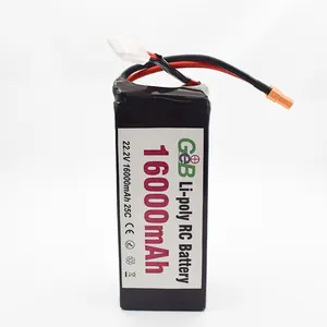 Gib उच्च दर 25c ली-पो बैटरी पैक 6s 22.2v 16000mah लिथियम पॉलिमर बैटरी पैक ड्रोन मॉडल बैटरी