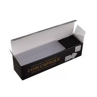 Ensemble de capsules carrées de 40mm avec 20 pièces de mousse à insérer dans une boîte