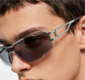 Nuevas Gafas de Sol UV400 <span class=keywords><strong>con</strong></span> Montura Futurista Estilo <span class=keywords><strong>Alien</strong></span>, Color Naranja/Blanco/Rojo, Estilo Catwalk Hip Hop, Revestimiento Colorido, Estilo Punk Y2K - Product Image 1