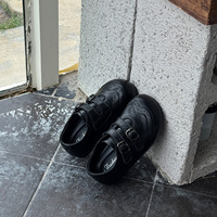 Chaussures habillées classiques en cuir véritable pour enfants, style brogue vintage, chaussures d'école pour enfants, semelle en caoutchouc antidérapante, chaussures pour garçons et filles, tailles 22-33