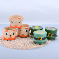 Pot à bougie en céramique, personnage de dessin animé créatif, conteneur de bougie parfumée, décoration de maison écologique personnalisée, cadeau