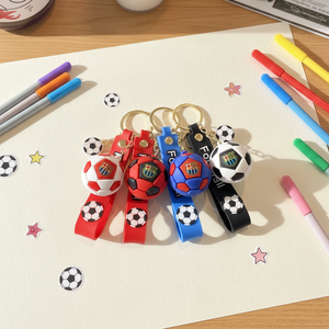 พวงกุญแจฟุตบอล DIY ของที่ระลึกสำหรับแฟนบอล ของขวัญชิ้นเล็ก พวงกุญแจ อุปกรณ์เสริมพวงกุญแจ ของที่ระลึกฟุตบอลโลกกาตาร์ - Product Image 4