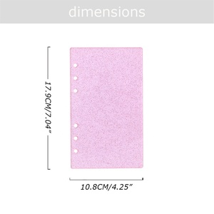 FB TK Venda Quente Binder Bolsos A6 Tamanho <span class=keywords><strong>6</strong></span> Furos Binder Sacos De Folha Solta com Abertura no Lado Mas Sem Zíper - Product Image 3