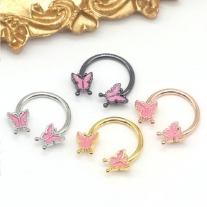 Anneau de nez papillon en acier inoxydable, piercing fer à cheval, bijou fantaisie, cadeau, accessoire de mode - Product Image 4