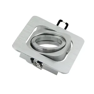 Trung Quốc Điều Chỉnh Nhôm LED Vuông Vỏ Downlight Nhà Ở Phần Vỏ Cho MR16 GU10