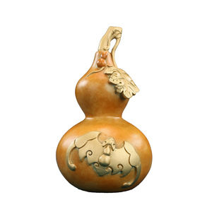 Ornement en cuivre en forme de calebasse, fait à la main, style chinois, décoration de table pour la maison - Product Image 1