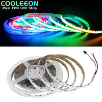 Bande LED COB adressable 12V 24V WS2811 blanc noir PCB Dream Color 720LED RGB-IC Pixel SPI FOB LED Tape