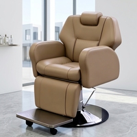 Fauteuil de Barbier Pliant de Qualité Supérieure, Robuste et Durable avec Pompe Hydraulique, Couleur Personnalisable, Portable et Léger, en Synthétique pour Salon de Coiffure