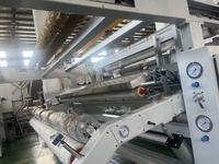 Machine chaude de stratification de fonte pour le tissu au tissu.