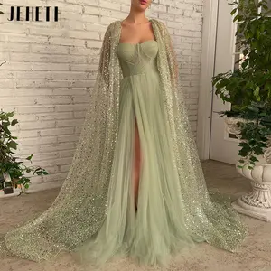 Солнечное шалфей, зеленое ТРАПЕЦИЕВИДНОЕ платье для выпускного вечера с блестками, бальное платье, свадебные платья