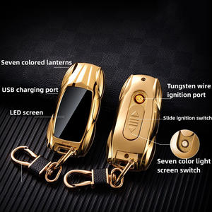 Nouveau écran couleur personnalisé coupe-vent apparence <span class=keywords><strong>de</strong></span> <span class=keywords><strong>voiture</strong></span> <span class=keywords><strong>de</strong></span> sport porte-clés briquet gros <span class=keywords><strong>fil</strong></span> <span class=keywords><strong>de</strong></span> tungstène allumage USB briquet 2023 - Product Image 2