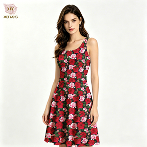 <span class=keywords><strong>Vestido</strong></span> sin mangas con estampado floral personalizado Meiyang, <span class=keywords><strong>vestido</strong></span> de verano, <span class=keywords><strong>vestido</strong></span> acampanado de línea A, <span class=keywords><strong>vestido</strong></span> tipo pinafore, ropa de mujer - Product Image 5