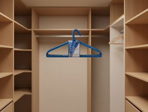 Cintres en plastique 46 cm, type crochet rectangulaire fin, pour armoire, vêtements, légers, minimalistes, lot de 10 - Product Image 2