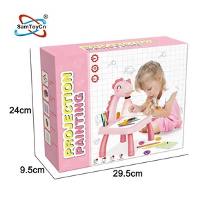 Samtoy Pink Children Educational Art <strong>Projector</strong> <strong>Paint</strong> Drawing Toys Kids <strong>Projector</strong> Drawing Table With LED - Product Image 5