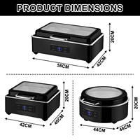 Chauffe-Plat Électrique Noir Moderne avec Contrôle Numérique de la Température LCD pour Buffet, Idéal pour Hôtels, Restaurants et Traiteurs