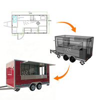 Remorques alimentaires pour BBQ entièrement équipées, remorques de restauration mobiles, camions de cuisine, unités de concession pour cuisine de rue