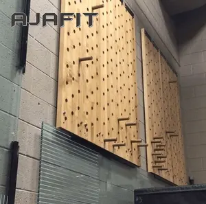 Wooden Pegboard Climbing Board Wall Mounted Boards with Holds for Fitness Training Climbing