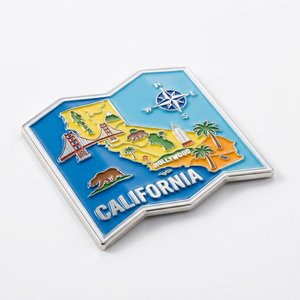 Aimants de réfrigérateur personnalisés en métal 3D avec émail souple, logo personnalisé, aimants de réfrigérateur, cadeaux souvenirs pour le tourisme, promotionnels - Product Image 2