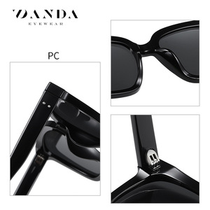 Zanda Square <b>Frame</b> Sunglasses 2233 Black Unisex UV400 Polarized <b>Large</b> <b>Frame</b> Fashion Travel Outfits - Product Image 4