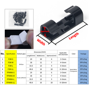Clip mural adhésif sans trace pour câbles – Organisateur de câbles, clips de rangement sans perçage pour câbles de données et câbles réseau - Product Image 4