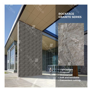 柔軟なファサードラフ花崗岩石ベニヤボード壁パネルソフト磁器粘土タイルホテルフレキシブル外壁クラッディング - Product Image 1