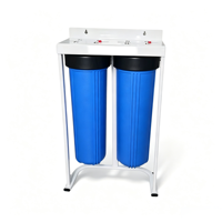 Système de pré-filtration d'eau Big Blue à 2 étages avec support métallique, prix de gros, système de boîtier de filtre à eau Big Blue à alimentation fiable