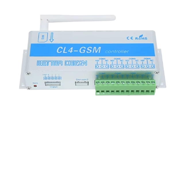 BSSY) SMS GSM APP 4 Channel Relay Switch Controller CL4-GSM For Gate Door Opener Support Temperature Humidity Monitor Power