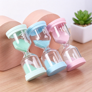 Reloj de Arena de Silicona Anticaídas con Temporizador de 3/5/10 Minutos, Reloj de Arena Colorido para Niños, para Aprender a Gestionar el Tiempo - Product Image 1