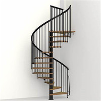 Escalier pliable et portable en spirale ronde et en métal, bas prix d'usine, personnalisé, extérieur