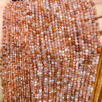 2/3/4mm pierre naturelle cristaux à facettes améthystes Quartz rose Jades pierres précieuses perles entretoises rondes pour la fabrication de bijoux bracelet à bricoler soi-même