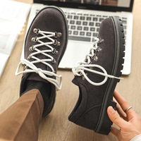 Chaussures décontractées pour hommes 2027 rétro, imperméables, antidérapantes, à lacets avec anneau en D, semelle épaisse à crampons, pour l'extérieur et le travail