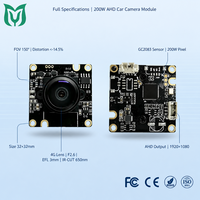 Module de caméra AHD 1080P de qualité automobile, capteur CMOS, ouverture F2.6, longueur focale de 3 mm, pour caméra de tableau de bord à vision panoramique 360°, 150 degrés