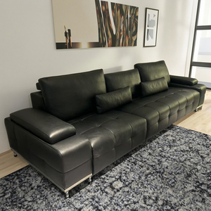 Bộ ghế sofa hiện đại, lớn, kiểu <span class=keywords><strong>sectional</strong></span>, mềm mại như bong bóng, với lớp đệm bằng mút và da thật, dành cho phòng khách. - Product Image 5
