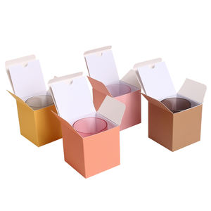 Caja de Embalaje de Papel Reciclable con Logotipo Personalizado para Velas, con Relieve, Exhibición Colorida, Caja para Velas Aromáticas de 16 oz - Product Image 2
