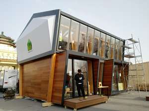 Quacent Luxury Prefab House Villa Finition haut de gamme SIPs Panneaux avec bûche Pliable Maison Structure personnalisée Villa préfabriquée - Product Image 3