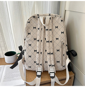 L capacity <b>university</b> student new cute versatile autumn/winter pile fabric fresh bow knot double shoulder <b>backpack</b> - Product Image 6