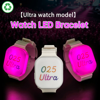 Programable 15 colores luz control remoto Led pulsera programada Led pulsera rítmica Dmx control remoto Led pulsera