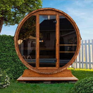 Cabine de sauna extérieur moderne en cèdre massif 6kw <span class=keywords><strong>Red2</strong></span> Offre Spéciale 2-3 personnes de couleur Piscine extérieure avec vapeur sèche et chauffage au poêle - Product Image 3