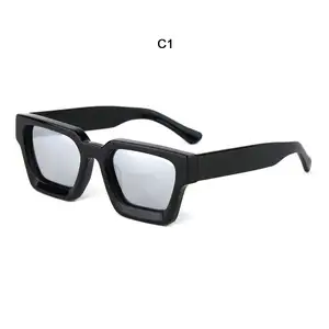 Kunden spezifische Metall Logo High End Luxus modische dicke Acetat Sonnenbrille polarisiert für Herren Frauen
