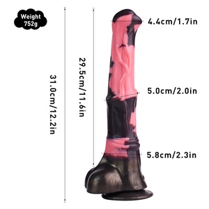 FAAK Large Ejaculation Realistic Horse <b>Dildo</b> With Sucker Silicone Squirting Penis Spray Liquid Colorful Sex Toys for Women Men - Product Image 2
