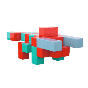 新型磁性立方体儿童玩具蒙特梭利DIY彩色教育学习磁性立方体块 - Product Image 2